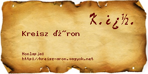 Kreisz Áron névjegykártya